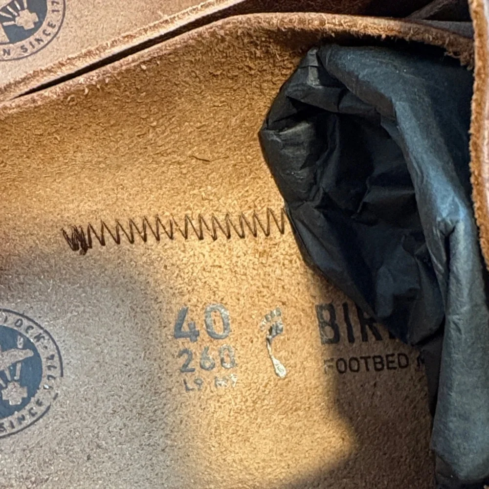 Birkenstock Women's  Brown Leather Slip-On Clog with Buckle - Picture 2 of 7